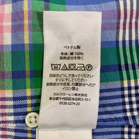 RALPH LAUREN ラルフローレン CLASSIC FIT ボタンダウン チェックシャツ ブルー 現行モデル Size S 福生店