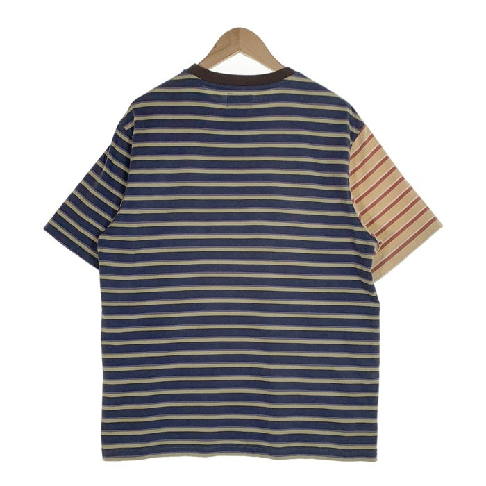STUSSY ステューシー ボーダー ポケットTシャツ クレイジーパターン マルチ 1140212 Size M 福生店