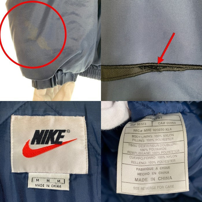 90-00's NIKE ナイキ ナイロン アノラック プルオーバージャケット 中綿 ネイビー ブラック Size M 福生店