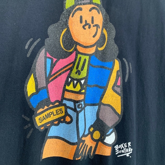 SAMPLES サンプルズ Boxer Juntaro BOP LEGENDS プリントTシャツ ブラック Size XL 福生店