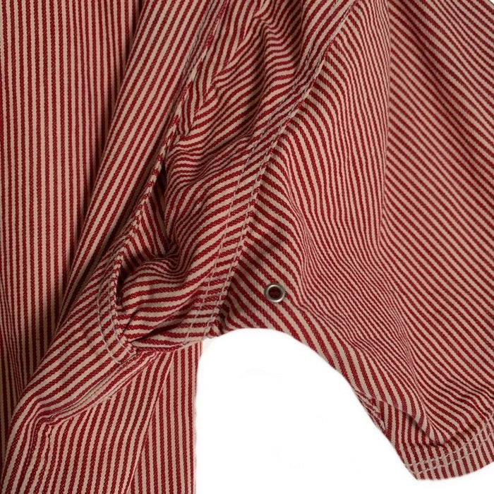 BEN DAVIS ベン デイビス ヒッコリー 半袖 シャツ レッド Size L 福生店
