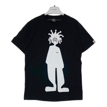 A BATHING APE アベイシングエイプ STUSSY ステューシー 13FW SHARKMAN TEE シャークマン Tシャツ ブラック sizeM 瑞穂店