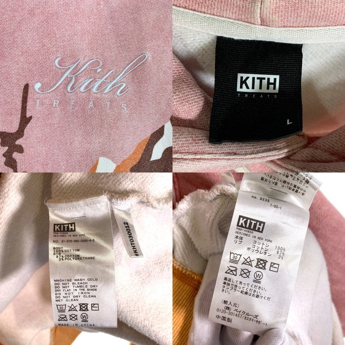 KITH TREATS キス トリーツ Campfire Hoodie キャンプファイヤー プルオーバーフーディー パーカー ピンク Size L 福生店