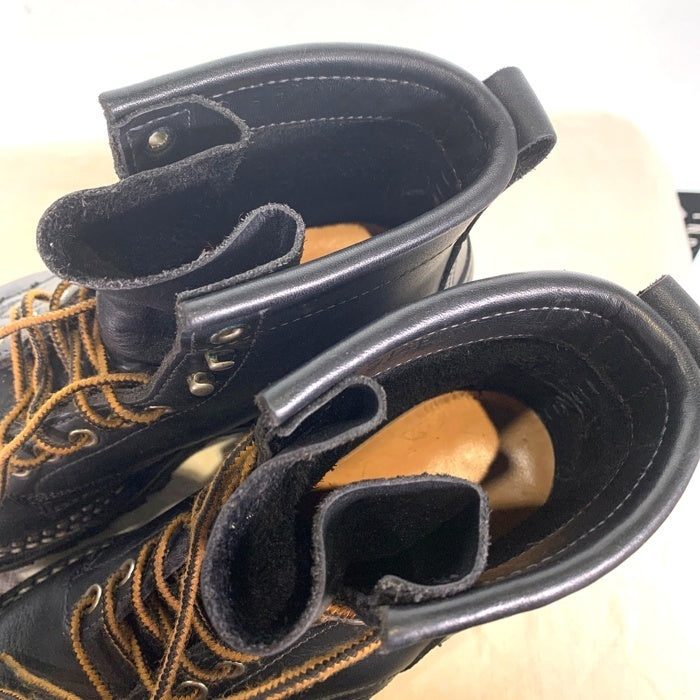 WHITE'S BOOTS ホワイツブーツ Smoke Jumper スモークジャンパー レギュラートゥ レザーブーツ Vibram100 ブラック Size 9 1/2 E (27.5cm) 福生店