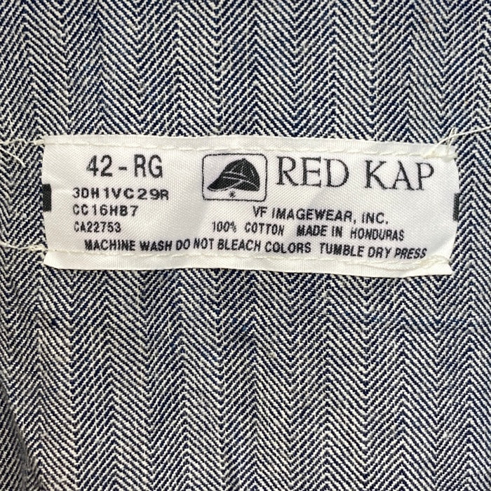 RED KAP レッドキャップ ヘリンボーン オールインワン 月桂樹ボタン グレー Size 42 瑞穂店
