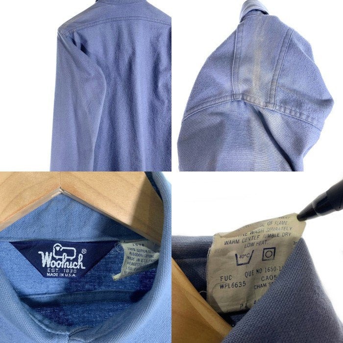 80-90's Woolrich ウールリッチ フランネルシャツ プレーン