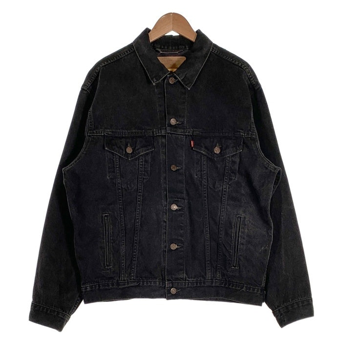 90's Levi's リーバイス 70507-4159 ブラックデニムトラッカージャケット 後染め トップ裏715 USA製 size L 福生店