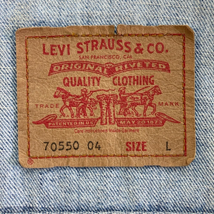 Levi’s リーバイス 70550-0476 01年製 ユーロリーバイス チュニジア製 トラッカージャケット Gジャン ライトインディゴ sizeL 瑞穂店