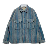 RADIALL ラディアル ストライプシャツ スナップボタン ブルー RAD-19AW-SH015 Size L 瑞穂店