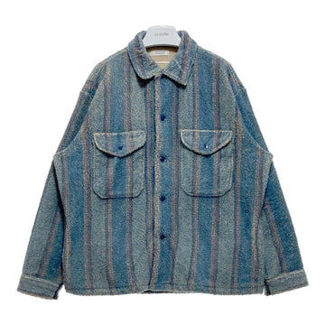 RADIALL ラディアル ストライプシャツ スナップボタン ブルー RAD-19AW-SH015 Size L 瑞穂店