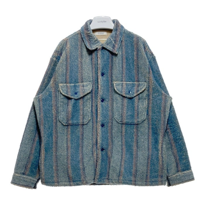 RADIALL ラディアル ストライプシャツ スナップボタン ブルー RAD-19AW-SH015 Size L 瑞穂店
