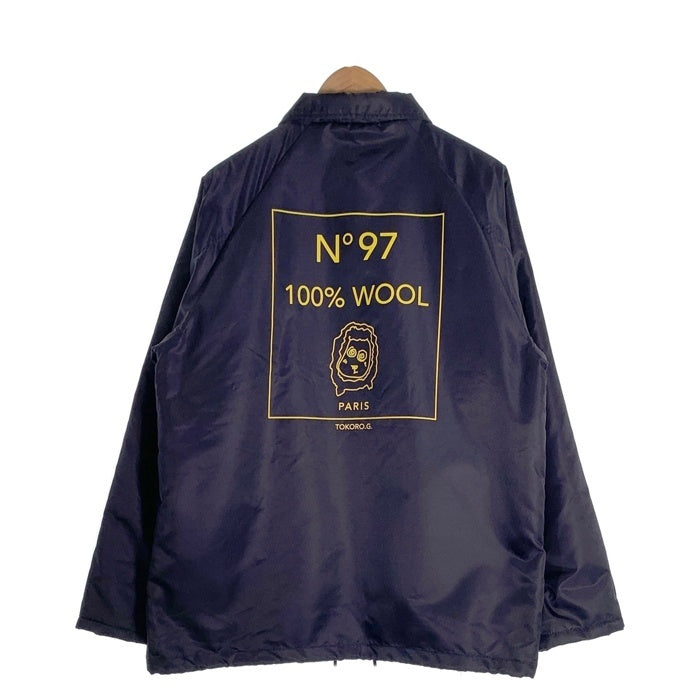 SETAGAYA BASE 世田谷ベース ナイロン コーチジャケット ネイビー プリント Size L 福生店