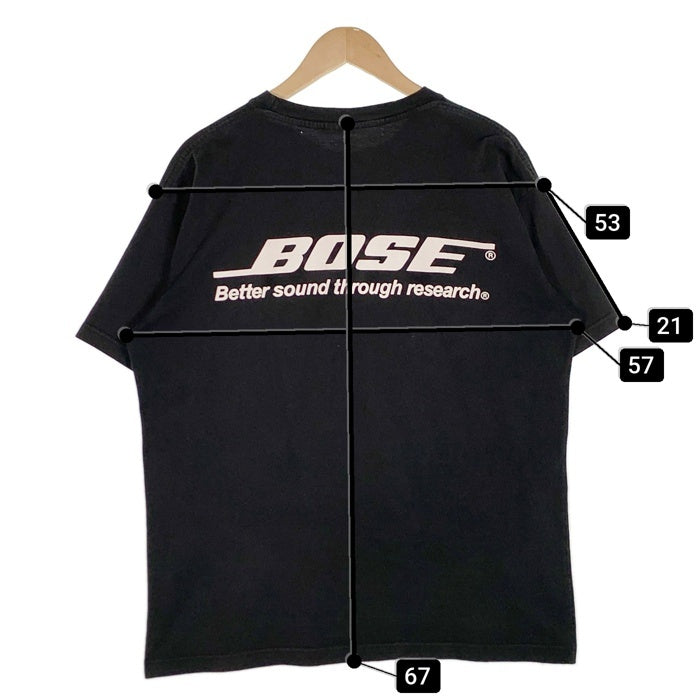 00's BOSE ボーズ ロゴ 両面プリント Tシャツ ブラック Size L 福生店