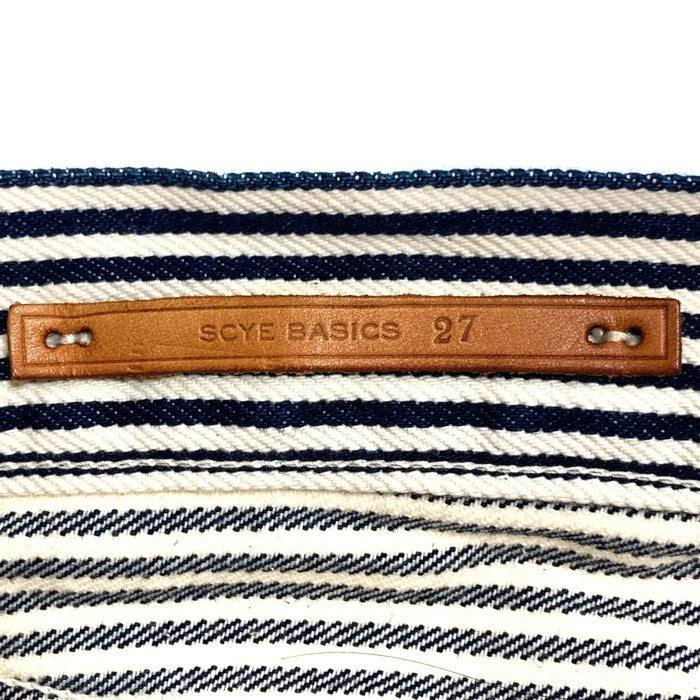 SCYE Basic サイベーシックス ストライプパンツ ネイビー size27 瑞穂店