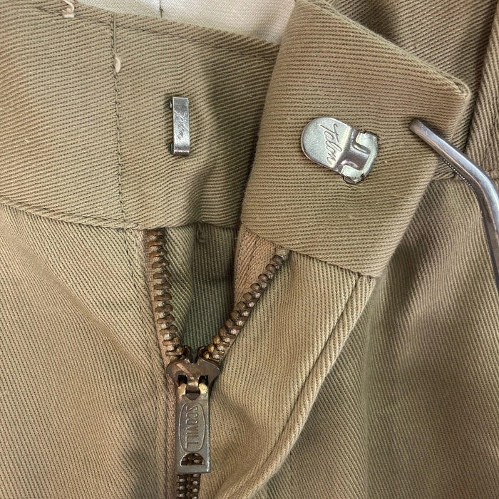 US ARMY アメリカ軍 60's~ アーミーチノ SCOVILLジップ 脇割り チノパンツ カーキ size36 瑞穂店