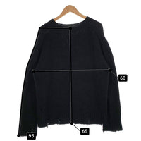 UNUSED アンユーズド 3g crew neck damage knit ダメージ加工 ウールニットセーター ブラック US1925 Size 4 福生店