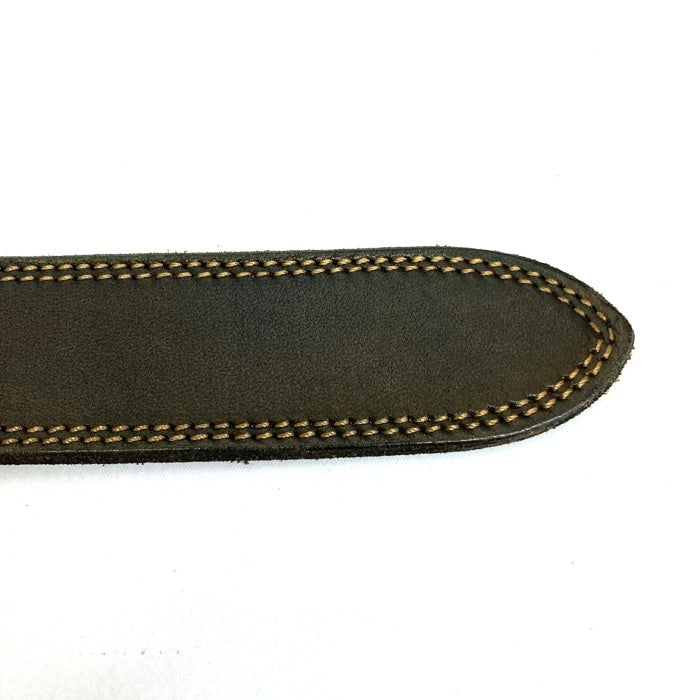 MOTO モト leather & silver moto solid brass バックル レザーベルト ブラウン size2 瑞穂店