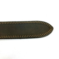 MOTO モト leather & silver moto solid brass バックル レザーベルト ブラウン size2 瑞穂店