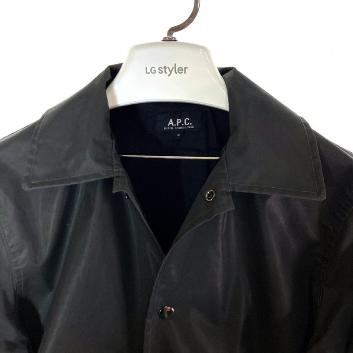 A.P.C. アーペーセー ROCKSTEADY ポリ塩化ビニールコーティング コーチジャケット ブラック sizeS 瑞穂店