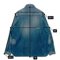 LFYT ラファイエット ダメージ加工 デニムシャツ インディゴ sizeXL 瑞穂店