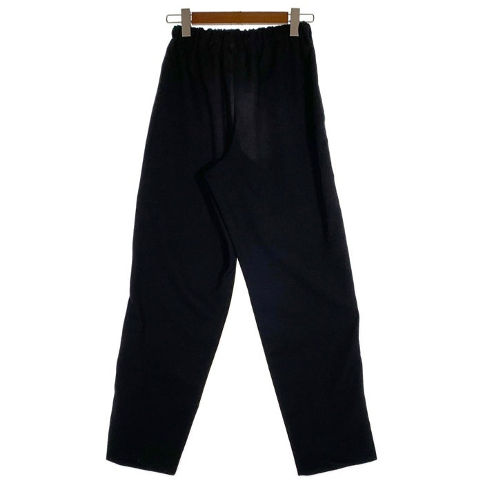 Nenuphar ネニュファール 20-21 A/W PANTS  コットン ウール ポリエステル -妄想- イージー スラックス パンツ ブラック HFPA02 Size 00 (68〜102cm )（ゴム、紐調節可能） 福生店