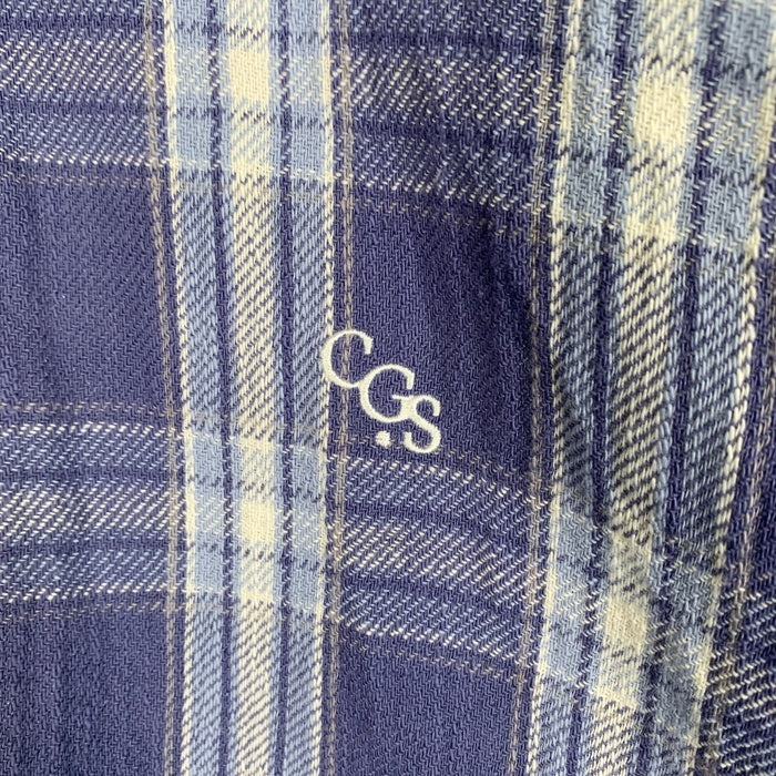 CGS. California General Store カリフォルニアジェネラルストア フランネルチェックシャツ 半袖 ブルー ユナイテッドアローズ 8016-149-0007 Size S 福生店