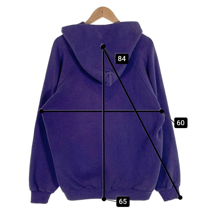 80-90's adidas アディダス トレフォイル刺繡ロゴ プルオーバースウェットパーカー ネイビー USA製 Size M 福生店