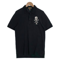 RALPH LAUREN RUGBY ラルフローレンラグビー スカルボーン刺繡 ポロシャツ 鹿の子 半袖 ブラック Size M 福生店
