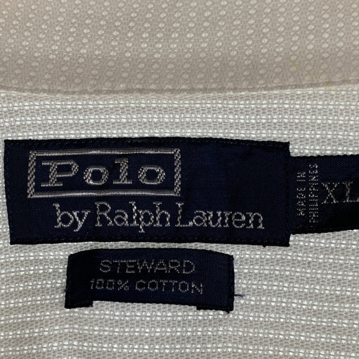 Polo by Ralph Lauren ポロラルフローレン STEWARD オープンカラーコットンシャツ 半袖 ホワイト Size XL 福生店