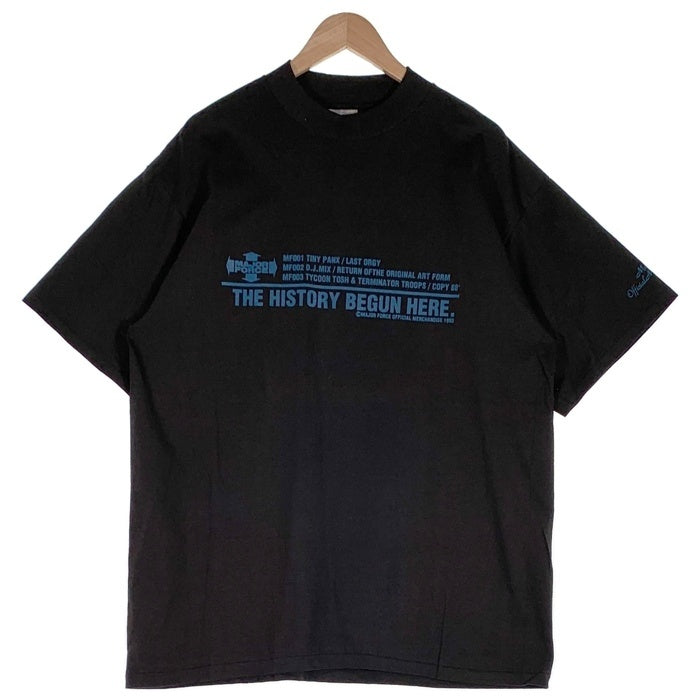 90's MAJOR FORCE メジャーフォース PEACE OFFICIAL MERCHANDISE 93 半袖 Tシャツ ブラック Size XL 福生店