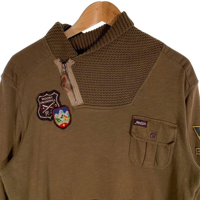 Polo by Ralph Lauren ポロバイラルフローレン ハーフジップ ショールカラー スウェット オリーブ Size M 福生店