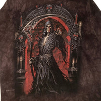 THE MOUNTAIN by LIQUID BLUE マウンテン バイ リキッドブルー 死神プリント タイダイTシャツ ブラック Size XL 福生店