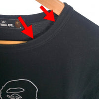 Mr.BATHING APE ミスターベイシングエイプ プリントTシャツ ブラック 007CSF801001X Size L 福生店