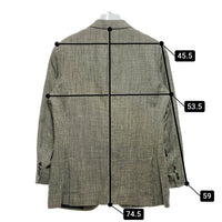 Polo by Ralph Lauren ポロラルフローレン シルク リネン 3B テーラードジャケット 段返り イタリア製 グレー Size 50 瑞穂店