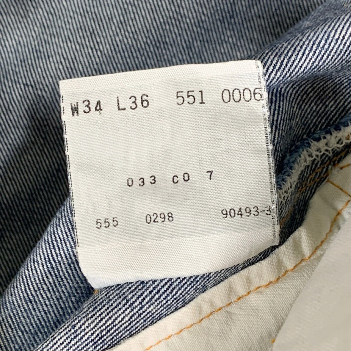 90's LEVI'S リーバイス 551ZXX デニムパンツ ジーンズ インディゴ 555 復刻 98年米国製 Size 34×36 福生店