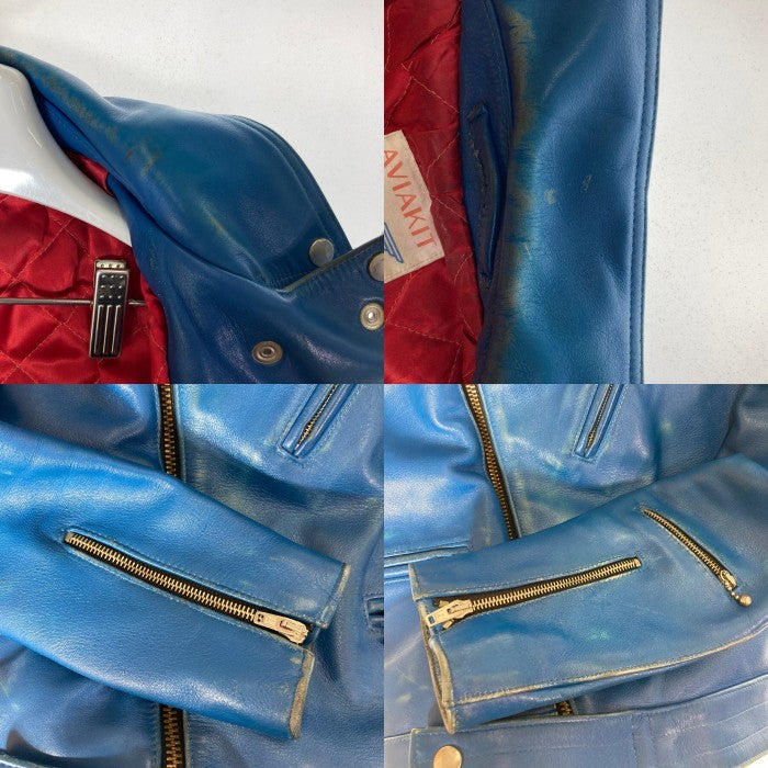 Lewis Leathers ルイスレザー サイクロン 666期 ライダースジャケット ブルー size36 瑞穂店