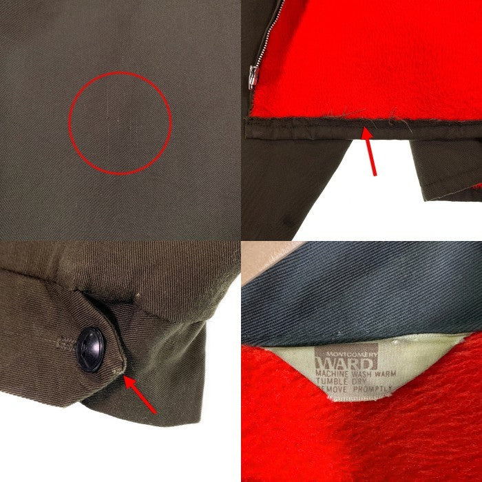 70's MONTGOMERY WARD モンゴメリーワード 裏ボア ジップアップ ワークジャケット オリーブ Size XL相当 福生店