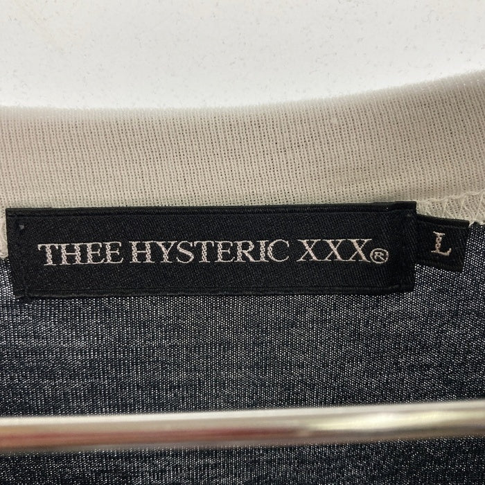 THEE HYSTERIC XXX ジィヒステリックトリプルエックス 06221CT03 ヒスバタフライ リンガーTシャツ ブラック sizeL 瑞穂店