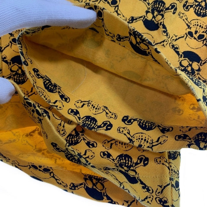 LIFE`S A BEACH ライフズアビーチ 復刻 スカルボーンプリント ワークパンツ イエロー Size L 福生店