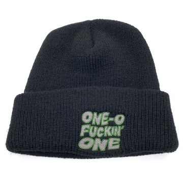 101 Skateboards ワンオーワンスケートボード 刺繡 ビーニーキャップ ブラック オールド 福生店