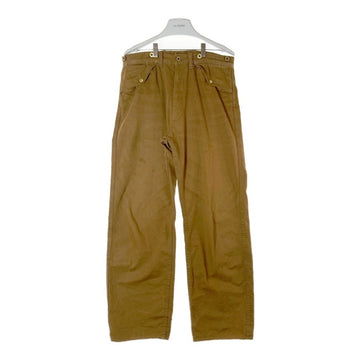 HELLER'S CAFE WAREHOUSE ヘラーズカフェ ウエアハウス サスペンダーボタン シンチバック ダック素材 ワークパンツ ブラウン size31 瑞穂店
