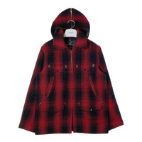 JELADO ジェラード Wool Hunting Jacket ウールハンティングジャケット フード付 チェック レッド size38 瑞穂店