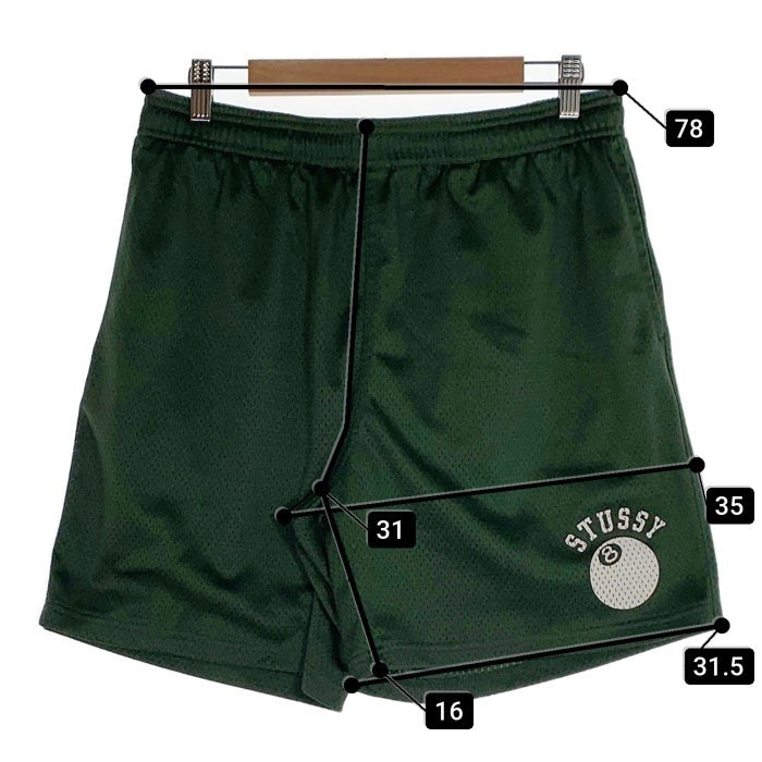 STUSSY ステューシー 22SS 8 Ball Mesh Short エイトボール メッシュショートパンツ グリーン 112268 Size M 福生店