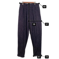 80's~ COTLER コトラー ウール2タックスラックス トラウザー ストライプ ブラック Size w86cm 福生店