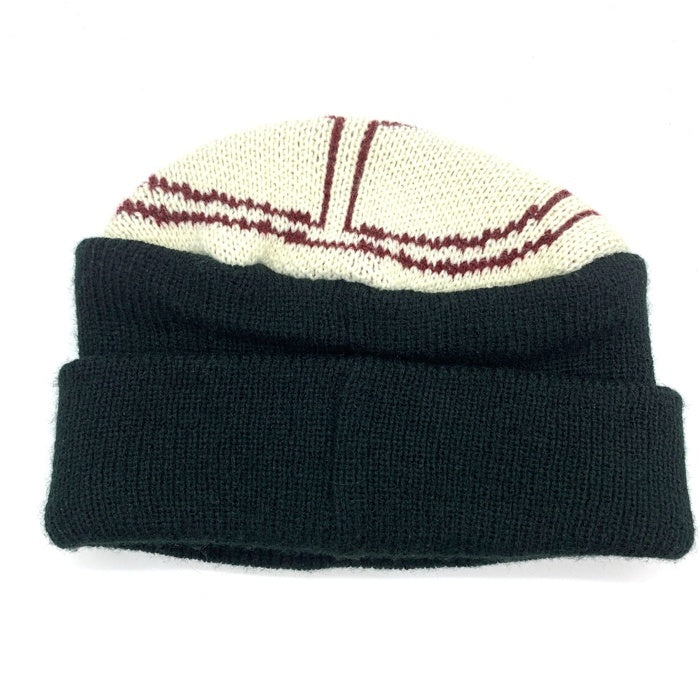 6crayon シックスクレヨン ピースマーク アクリルニットビーニー ニットキャップ ブラック 福生店