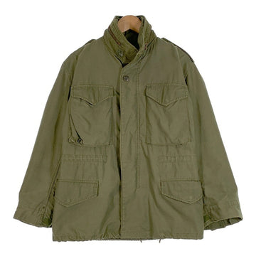 70's~ U.S.ARMY 米陸軍 M-65 3rd ミリタリー フィールドジャケット オリーブ コットン ナイロン ノンリップ 襟SERVALファスナー Size S-S 福生店