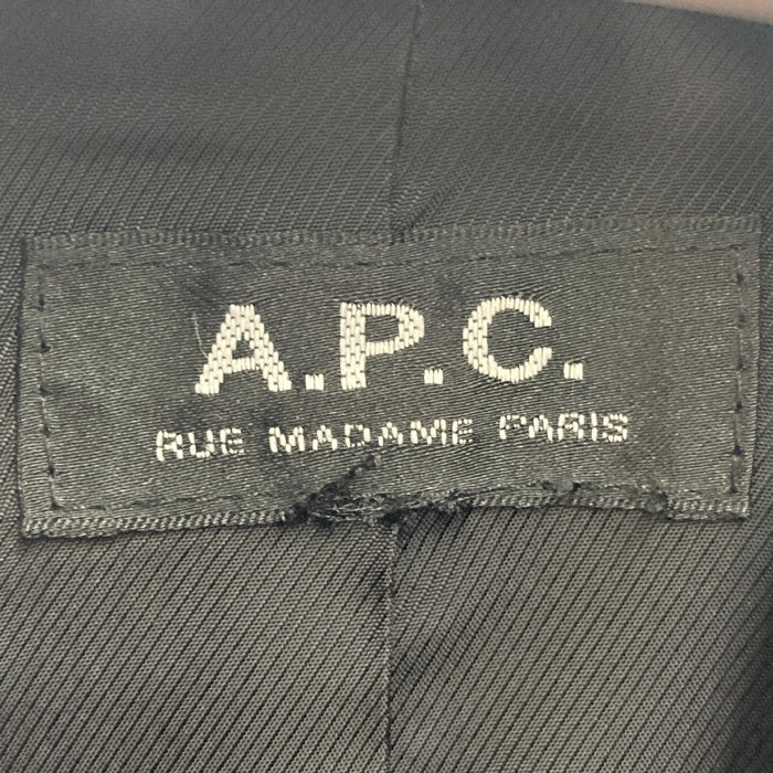 A.P.C. アーペーセー MOTO BLOUSON モト ブルゾン シープレザー シングル ライダースジャケット ブラック size- 瑞穂店