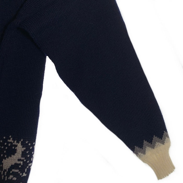 RAU-NEULE KY ニット カーディガン ネイビー レッド グレー Size L 福生店