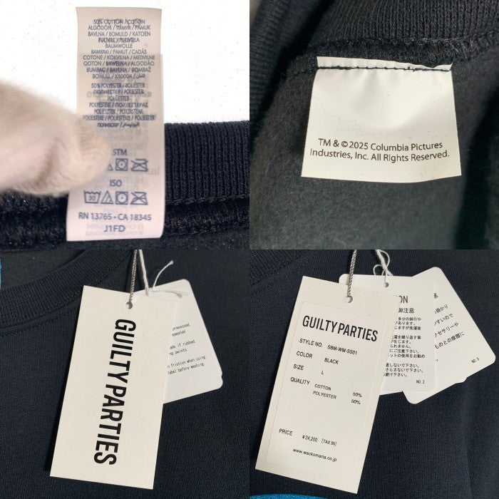 WACKO MARIA ワコマリア STAND BY ME SWEATSHIRT スタンドバイミープリント クルーネックスウェットトレーナー ブラック SBM-WM-SS01 Size L 福生店
