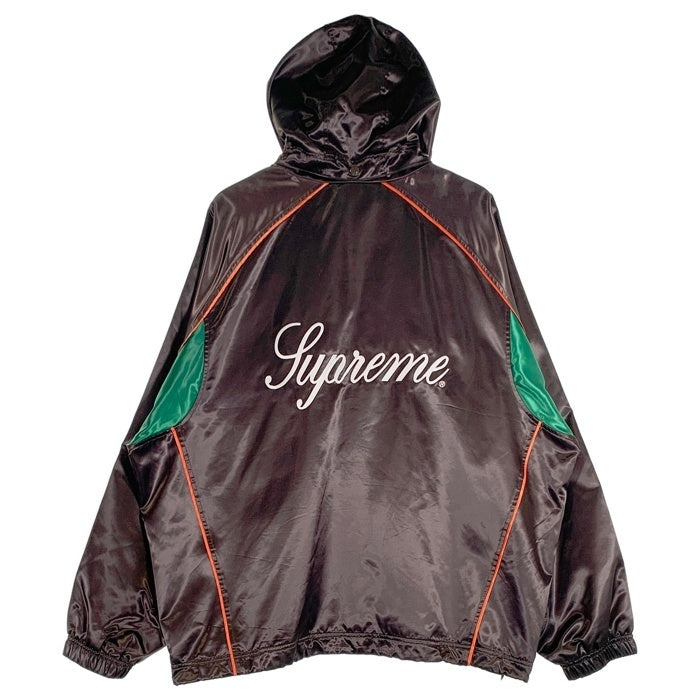 SUPREME シュプリーム 24SS Satin Hooded Track Jacket サテン フーデッド トラックジャケット ブラウン Size XXL 福生店